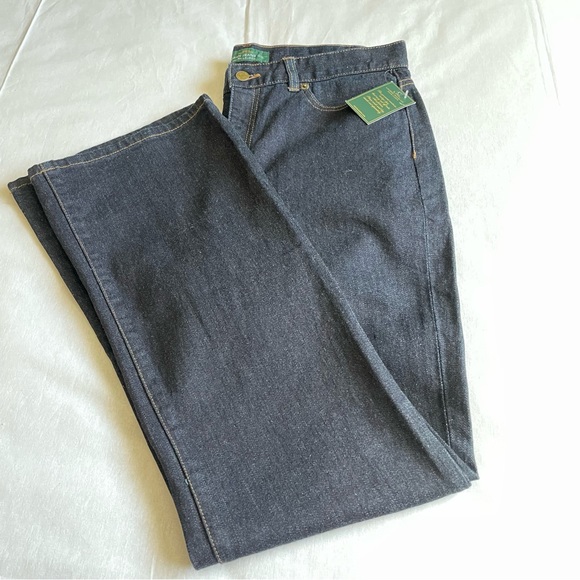 NWT Lauren Ralph Lauren Classic Bootcut Women’s blue Jeans Size 10 - Picture 1 of 16